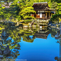 Buy canvas prints of Colorful Garden Togudo Hall Ginkakuji Silver Pavilion Temple Kyo by William Perry