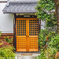 Buy canvas prints of Japanese Wooden Door Tofuku-Ji Buddhist Temple Kyoto Japan by William Perry