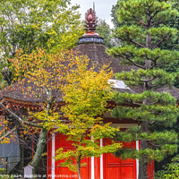 Buy canvas prints of Colorful Red Aizendo Fall Leaves Tofuku-Ji Buddhist Temple Kyoto by William Perry