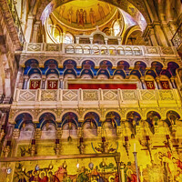 Buy canvas prints of Unction Stone Church Holy Sepulchre Jerusalem Israel  by William Perry