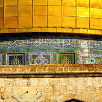 Buy canvas prints of Golden Dome of the Rock Mosque Temple Mount Jerusalem Israel  by William Perry