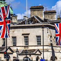 Horse Guards British Flags Whitehall London England