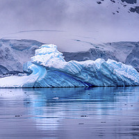 Buy canvas prints of Blue Iceberg Paradise Bay Antarctica by William Perry