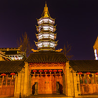 Buy canvas prints of Nanchang Temple Pagoda Wuxi Jiangsu China by William Perry