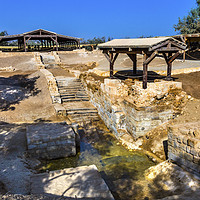 Buy canvas prints of Jesus Baptism Site Bethany Beyond Jordan by William Perry
