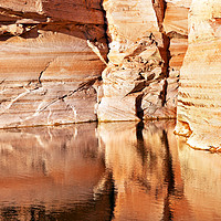 Buy canvas prints of Antelope Slot Canyon Reflection Lake Powell Arizon by William Perry