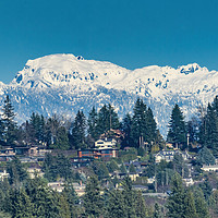 Buy canvas prints of Snow Capped Mountains Bellevue Washington by William Perry