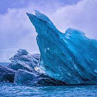 Buy canvas prints of Blue Large Iceberg Jokulsarlon Glacier Lagoon Iceland by William Perry