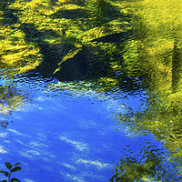 Buy canvas prints of Summer Blue Green Abstract Wenatchee River Washing by William Perry