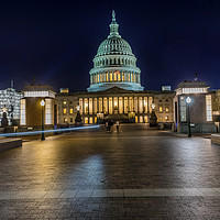 Buy canvas prints of US Capitol Night Stars Washington DC  by William Perry