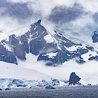 Buy canvas prints of Mountains Glaciers Charlotte Bay Antarctica by William Perry