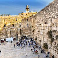 Buy canvas prints of Praying at the Western "Wailing" Wall Jerusalem Is by William Perry