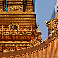 Buy canvas prints of Gold Dragons Golden Temple Jing An Temple Shanghai by William Perry