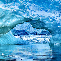 Buy canvas prints of Blue Iceberg Arch Paradise Bay Skintorp Cove by William Perry