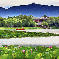 Buy canvas prints of Boat Pavlilon Summer Palace Beijing, China by William Perry