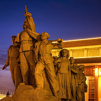Buy canvas prints of Revolutionary Heroes Statue Mao Tomb Tiananmen Squ by William Perry