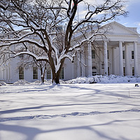 Buy canvas prints of White House Snow Pennsylvania Ave Washington DC by William Perry
