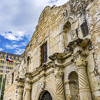 Buy canvas prints of Alamo Mission Battle Site Emily West Hotel San Ant by William Perry