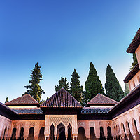 Buy canvas prints of Alhambra Moorish Courtyard Lions Granada Andalusia by William Perry