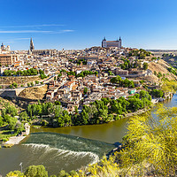 Buy canvas prints of Alcazar Fortress Churches Medieval City Tagus Rive by William Perry