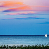 Buy canvas prints of Padanaram View Sunset Sailboat Ocean Dartmouth Massachusetts by William Perry