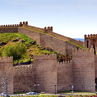 Buy canvas prints of Avila Castle Walls Ancient Medieval City Cityscape Castile Spain by William Perry
