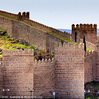 Buy canvas prints of Avila Castle Walls Ancient Medieval City Cityscape Castile Spain by William Perry