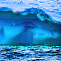 Buy canvas prints of Floating Blue Green Iceberg Closeup Water Antarctica by William Perry