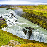 Buy canvas prints of Gullfoss Waterfall Golden Circle Iceland by William Perry