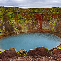 Buy canvas prints of Kerio Volcano Crater Lake Golden Circle Iceland by William Perry