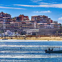 Buy canvas prints of Beach Restaurants Boats Cabo San Lucas Mexico by William Perry