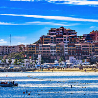 Buy canvas prints of Beach Restaurants Boats Cabo San Lucas Mexico by William Perry