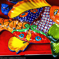 Buy canvas prints of Colorful Mexican Ceramic Fish Los Cabos Mexico by William Perry
