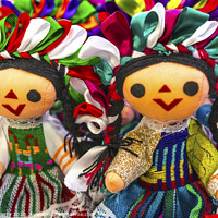 Buy canvas prints of Colorful Mexican Lupita Dolls Los Cabos Mexico by William Perry