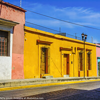 Buy canvas prints of Colorful Mexican Orange Red Yellow Street Oaxaca Juarez Mexico by William Perry