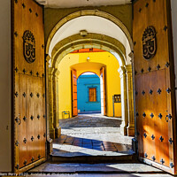 Buy canvas prints of Door Entrance Temple Convent Carmen Alto Church Oaxaca Mexico by William Perry