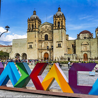 Buy canvas prints of Santo Domingo de Guzman Facade Church Oaxaca Mexico by William Perry