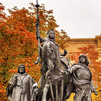 Buy canvas prints of Queen Isabella Statue Marching into Granada 1492 Madrid Spain by William Perry