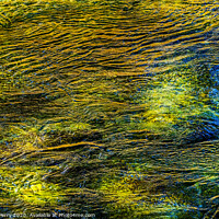 Buy canvas prints of Yellow Green Snoqualme River Abstract by William Perry