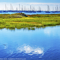 Buy canvas prints of Sailboats Yachts Marsh Padanaram Harbor Dartmouth Massachusetts by William Perry