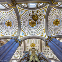 Buy canvas prints of Basilica Altar Ornate Colorful Ceiling Puebla Cathedral Mexico by William Perry
