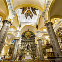 Buy canvas prints of Basilica Altar Dome La Compania Church Puebla Mexico by William Perry