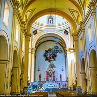 Buy canvas prints of Basilica Altar San Agustin Church Puebla Mexico by William Perry