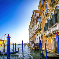 Buy canvas prints of Colorful Boat Grand Canal Venice Italy by William Perry
