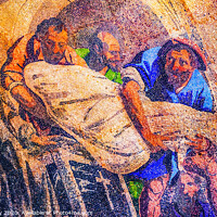 Buy canvas prints of Stealing Mark's Body Mosaic Saint Mark Cathedral Venice Italy by William Perry
