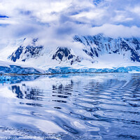 Buy canvas prints of Snow Mountains Blue Glaciers Refection Dorian Bay Antarctica by William Perry