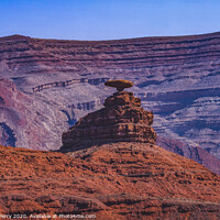 Buy canvas prints of Colorful Mexican Hat Rock Formation Monument Valley Utah by William Perry
