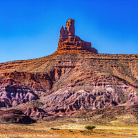 Buy canvas prints of Sitting Hen Rock Formation Canyon Cliff Monument Valley Utah by William Perry