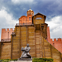 Buy canvas prints of Golden Gate Yaraslav Wise Statue Kiev Ukraine by William Perry