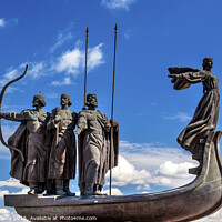 Buy canvas prints of Founders Monument Dniper River Kiev Symbol Kiev Ukraine by William Perry